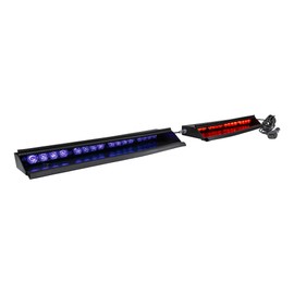 LAMPHUS SolarBlast 32W BLUE RED LED Strobe Visor Light Bar [48 Flash Modes] [Plug-N-Play] [Universal Fit] Flashing Emergency Warning Interior Visor Police Light Bar for Trucks Vehicles