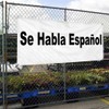 Vinyl Banner Multiple Sizes Se Habla Espanol Black B Foreign