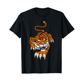 Tiger Angry Animal Cartoon Character T-Shirt