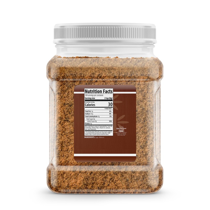 Unpretentious Dark Brown Sugar, Great for Baking, Rich Caramel Flavor,
