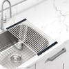 KABCO 18 Inch Multifunctional Foldable Roll Up Dish Drying Rack,