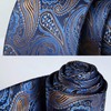 Hisdern Men's Tie Floral Paisley Wedding Business Tie Handkerchief &