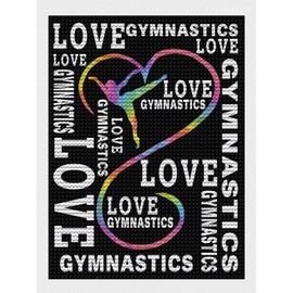 DVWIVGY Diamond Painting Kits, Gymnastics 5D Diamond Painting Kits Full Drill for Girls Boys Decompressions Art Work Office Wall Decor Art Pictures by Number Kits 12x16