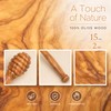 QIANSSE Natural Olive Wood Honey Dipper Sticks