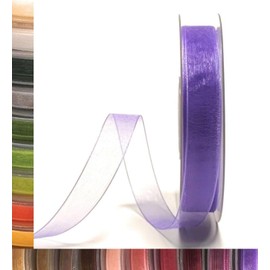 s.dekoda Organza Chiffon Gift Ribbon 50 m x 15 mm Lilac [1350-114]