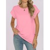 ANRABESS Womens Tops Summer Cap Sleeve Basic Tshirts Loose Fit