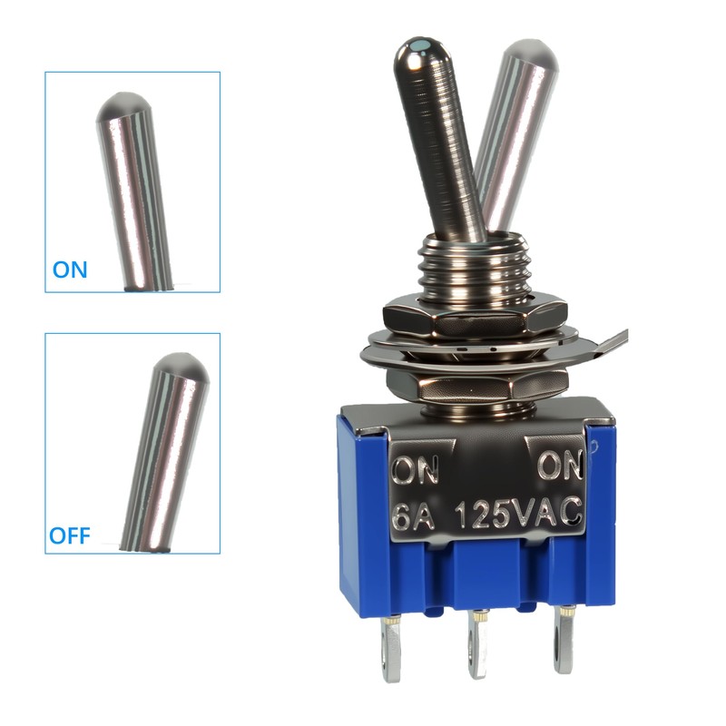 VIBICCK 15PCS SPST Mini Toggle Switch Miniature ON/ON 2 Pin