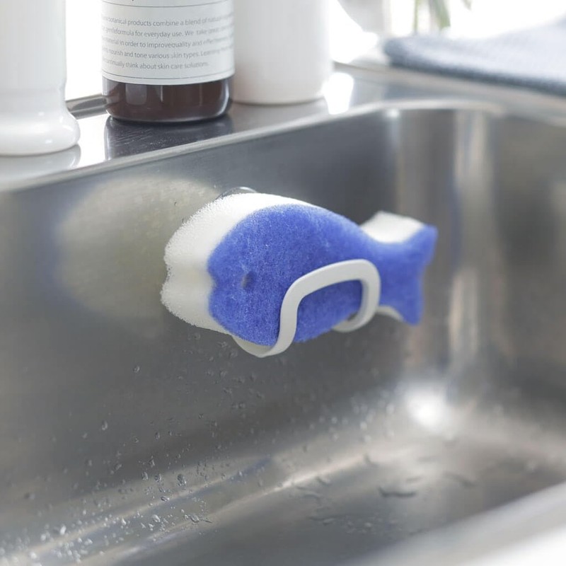 Marna K662W Fish-shaped Sponge W (Sponge for Dishwashing / 3-layer