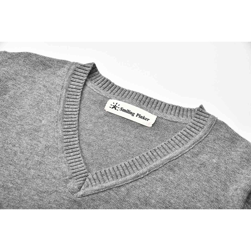SMILING PINKER Boys Jumper Pullover V Neck School Uniform Kids