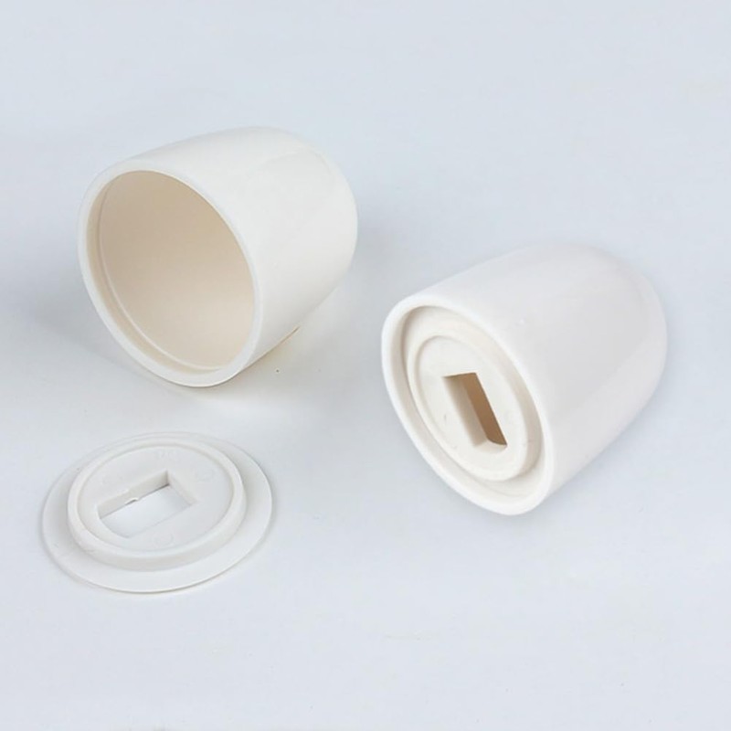 ARTIBETTER Toilet Bowl Bolt Covers 6pcs Round Plastic Caps White