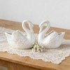 White Ceramic Swan Planter 4.4in (2 Pack) Succulent Small Plant