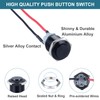 DMWD 5pcs 16mm Latching Metal Push Button Switch High Round
