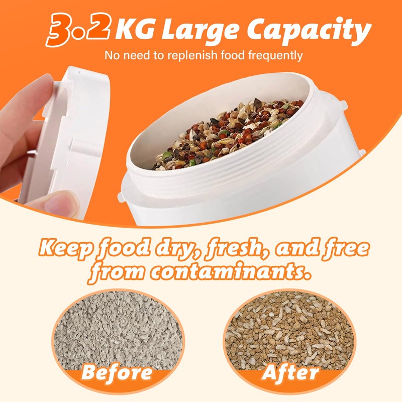 3 Pack Automatic Chicken Feeder No Waste, PVC Pipe Chicken
