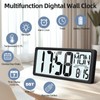XREXS Large Digital Wall Clock Battery Operated with Backlight, 15"