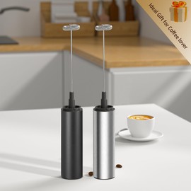 Handheld Milk Frother, Stirrer, Mixer and Wisker for Coffee, Tea, Latte, Cappuccino, and Hot Chocolate Drink Prep and Fast & Easy Foam Creation, USB Rechargeable