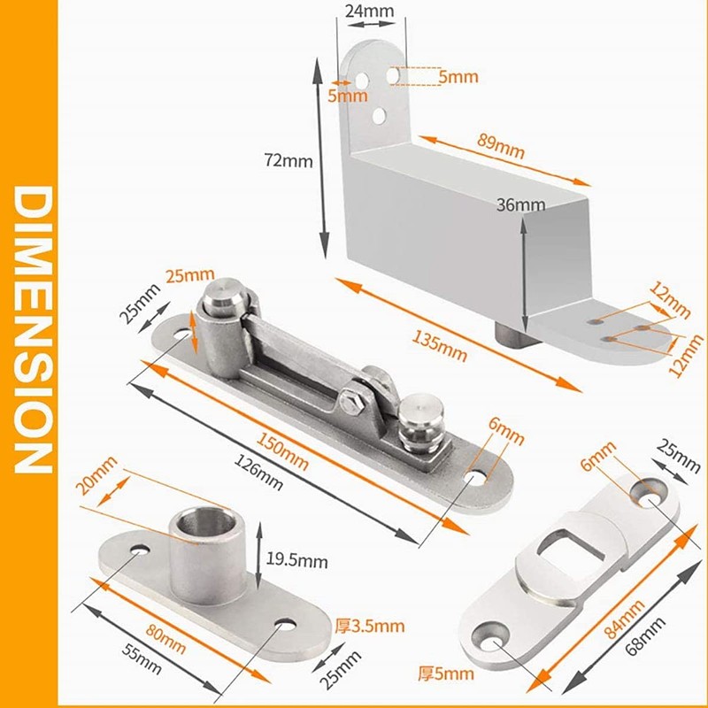 Ranbo Commercial/Home Self Closing Door Pivot Hinges Heavy Duty Hidden
