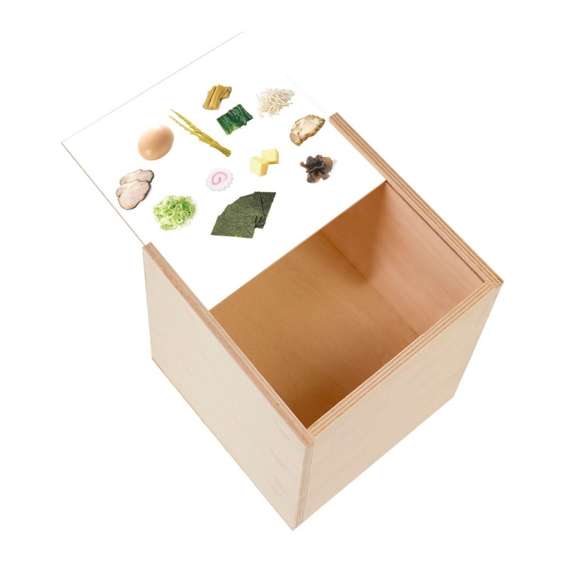 Fabulous Ramen Toppings Wooden Box for Japanese Kitchen (10 x