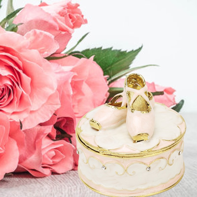 Jeweled Ballet Shoes Trinket Boxes Exquisite Compact Decorative Trinkets Jewelry