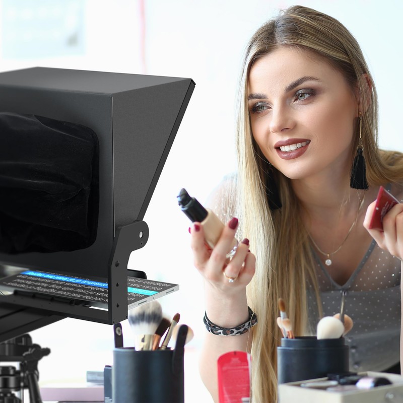 GEIMRSY 13-inch HD Wide-Angle teleprompter, manually Adjustable in Height and