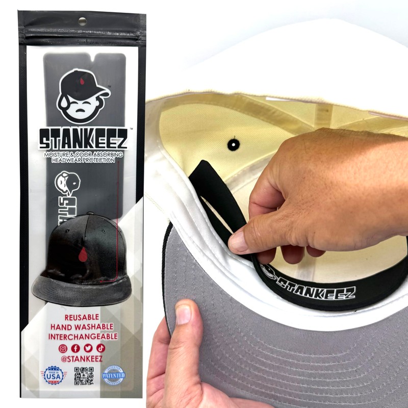 Stankeez Reusable Hat Liner 3-Pack – Sweat-Blocking, Odor-Fighting Inserts for