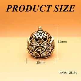 Pack of 2 Incense Cones Holder, Vintage Mini Incense Burner Incense Holder Lotus Incense Burner with Lid for Home Decoration, Office, Teahouse, Cafe, Yoga Studio