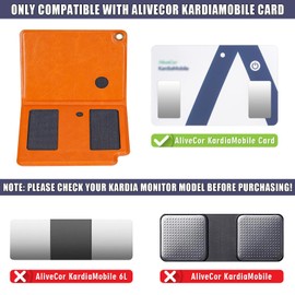 MGZNMTY Portable Hard Travel Case for AliveCor Kardia Mobile Card Heart Rate Monitor/Kardiamobile Card Personal EKG Monitor Devices (Case Only)(Charm Orange)