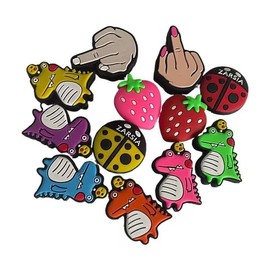 Jinshining Pink strawberry Tennis Racket Vibration Dampener Soft Silicon Racket Dampener Cartoon Shape Tennis Racquet Shock Absorbers Tennis Racket for Racquetball