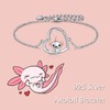 SHEAISRS 925 Sterling Silver axolotl Heart Necklace Gift for Girls