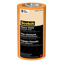Scotch Masking Tape Heavy Duty, 0.94 inches by 60 yards (540 yards total), 2020+, 9 Rolls