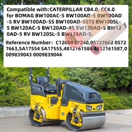 CLNLVLITOP C12004 CF240 Air Filter Kit Compatible With CATERPILLAR CB4.0, CC4.0 for BOMAG BW100AC-5 BW100AD-5 BW100AD-5 RV BW100AD-5S Replaces 05727662 05727663,SA17554 SA17555