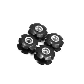 Motoforti 4Pcs Metal MTB Bike Cycling Bicycle Flanged Headset Star Nut for 28.6mm Fork Long-lasting