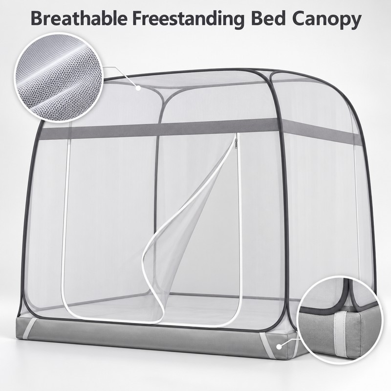 Portable Yurt Mosquito Net for Single or Double Bed –