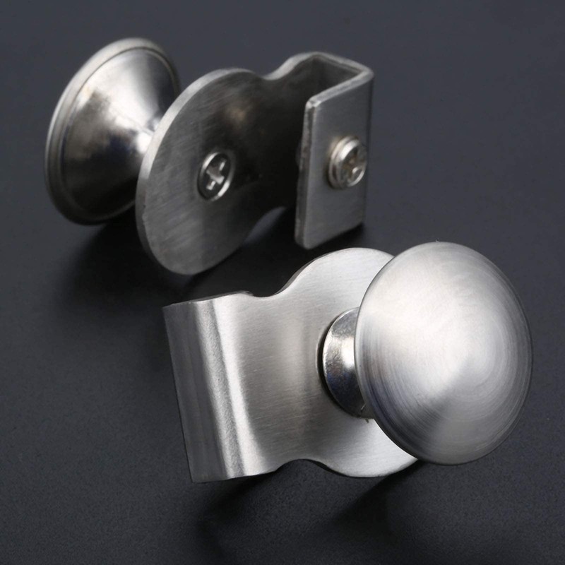 Hicello 2PCS Glass Door Pull Handle/Clamp/Clips for Glass 5-8mm Showcase