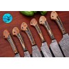 Damascus CUSTOM MADE HAND FORGED DAMASCUS STEEL BLADE CHEF SET