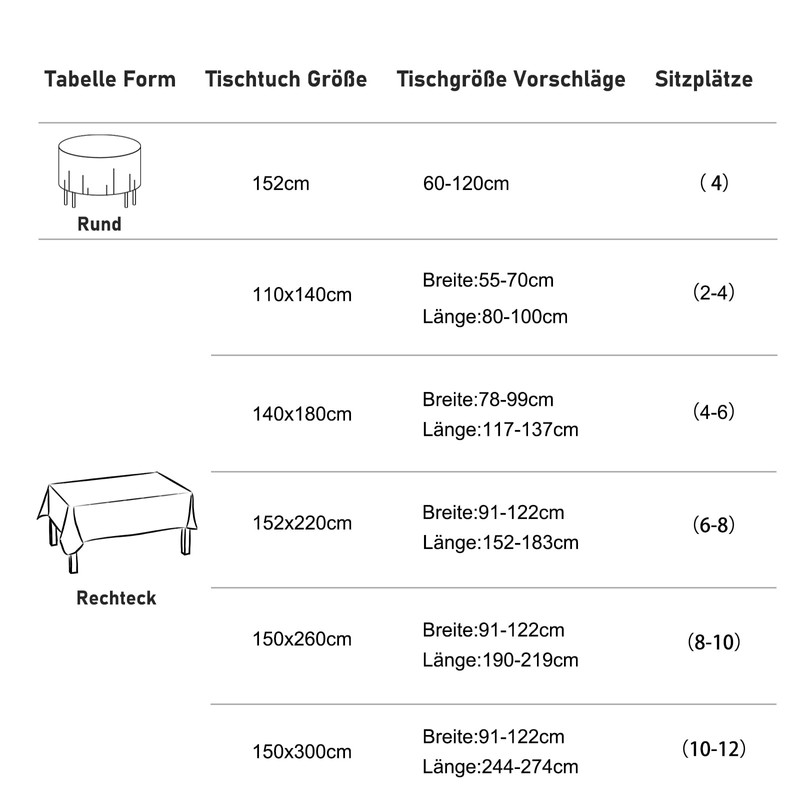 Snowify Washable Rectangular Tablecloth 110 x 140 cm, Garden Tablecloth