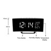 LED Digital Clock 3 Level Brightness Snooze USB Battery Powered