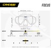 CRESSI Focus Mask Black/Spectra Silver Mirrored Lens - Adjustable Unisex