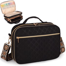 Bunnychill 2 Compartment Bible Cover for Women,Large Bible Case with Handles Shoulder Strap,Carrying Bible Bag Scripture Case Church Bag Bible Protective with Pocket