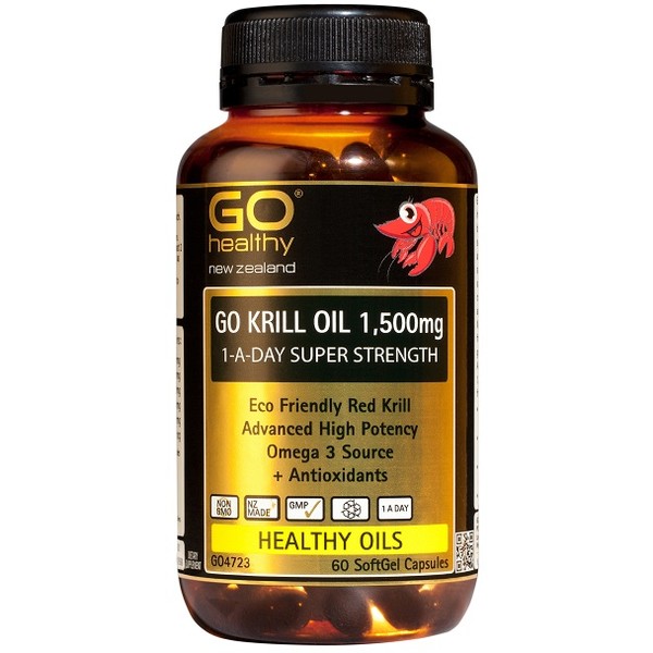 GO Healthy GO Krill Oil 1,500mg 1-A-Day Super Strength Capsules 60