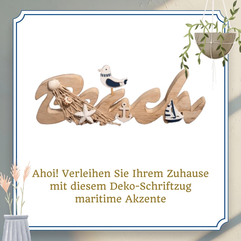HEITMANN DECO Beach Wooden Lettering 30 x 2 x 11