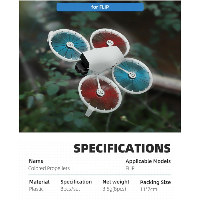 8 Pieces Flip Propeller Blades Props for DJI Flip, Replacement