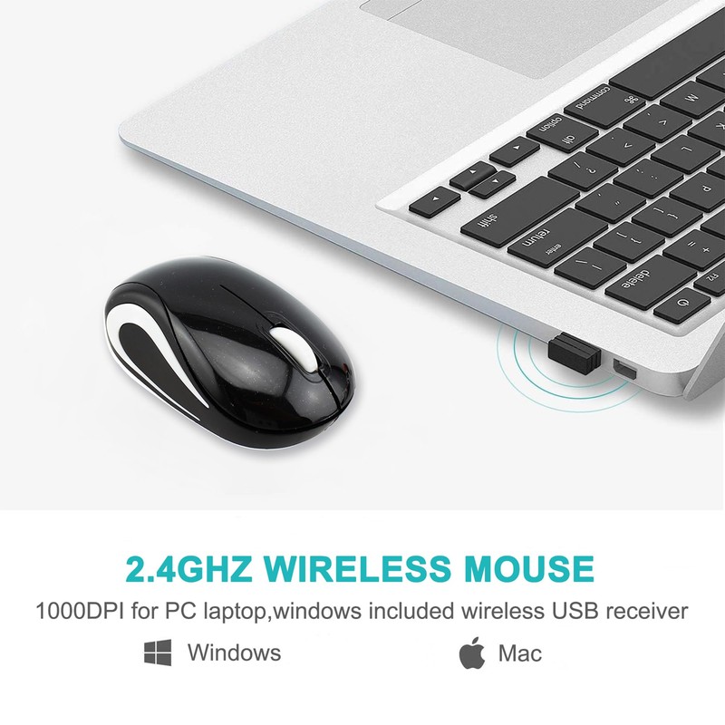 Wireless Mouse Cute Mini Computer Mouse for Laptop-Small Size Pocket