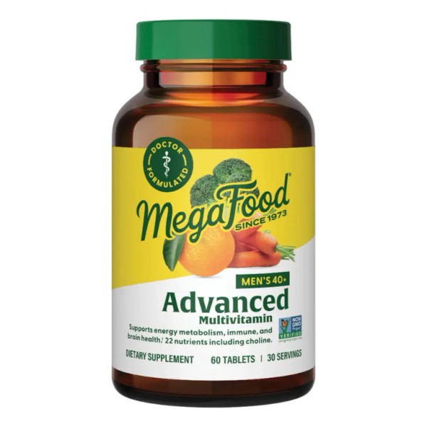 Megafood Multivitaminico Para Hombres +40años 60tabs Sabor Sin Sabor