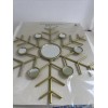 Snowflake Wall Art 10” X 10” Gold Tone With Mirrors