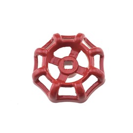 Acoeitl Faucet Wheel Valve Handle Square Broach Cast Steel Water Hose Line Spigot Replacement 6x6mm Bib Handle Outer Diameter 56mm Easy Switch Out Free Rotate for Outside Garden Hose 2Pcs Red