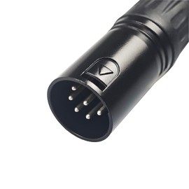 Amangny 2 Pack 6-Pin XLR Male and Female Plug Cable Connector Solder Type Microphone Connector Ends Replacement Audio Socket