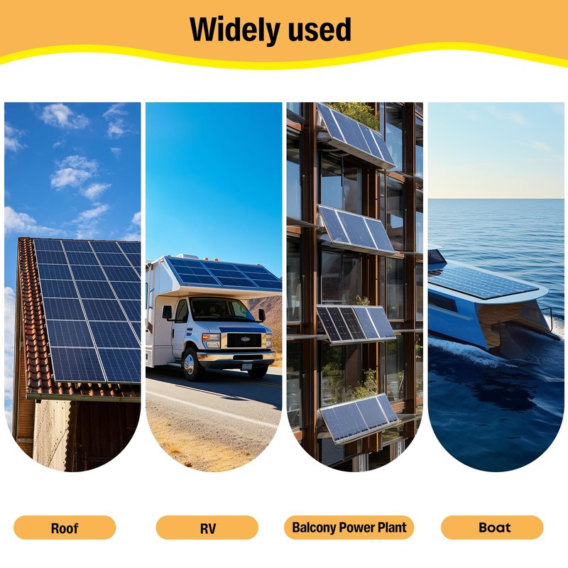 Solar Panel Mount Mounting Set for 2 Modules, 12 cm