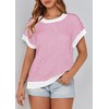 PRETTYGARDEN Womens Short Sleeve Sweater Spring Summer 2025 Round Neck