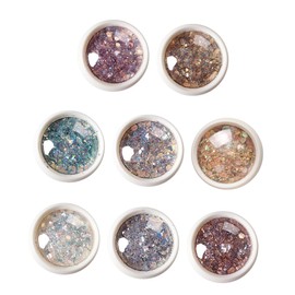 OHPHCALL 8pcs Creative Nail Art Decorations Nail Sequins DIY Manicure Sequins Art Charms Glitter Accessories Gems