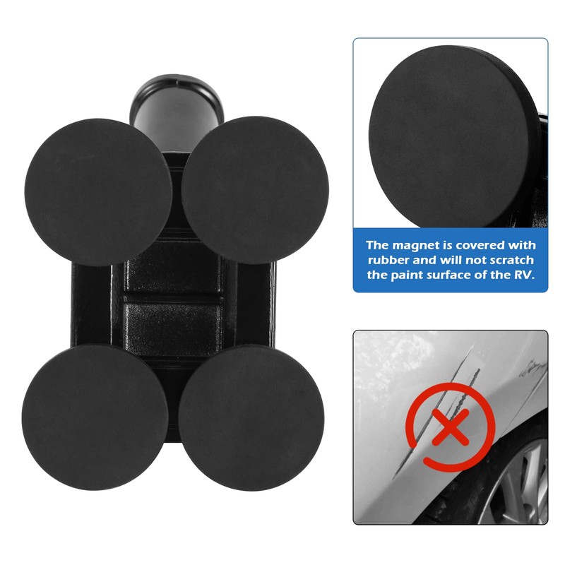 Everlling Magnetic Flag Pole Holder for Outside RV/Truck,180° Adjustable